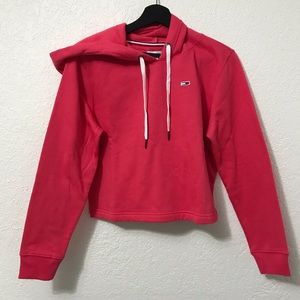 Tommy Jeans NWT Cropped Pink Hoodie Small